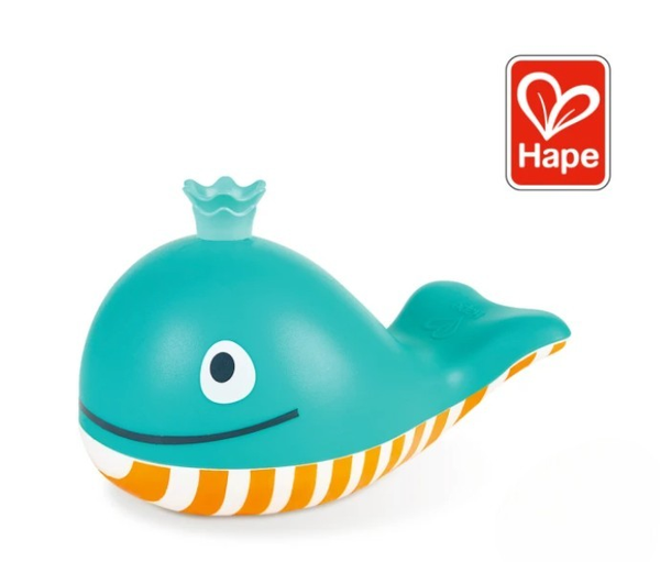 德國Hape 大頭鯨魚吹泡泡 洗澡玩具