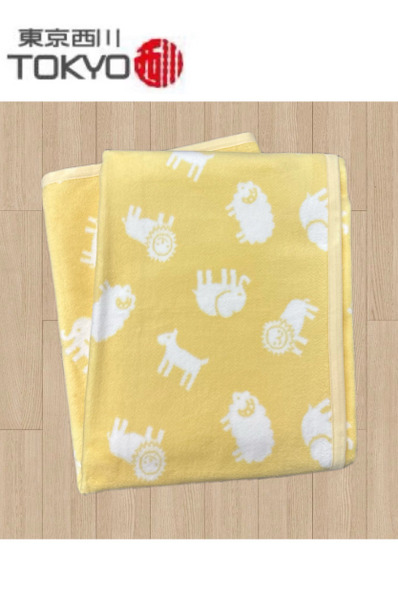 東京西川-動物園棉毯(日本製)85x115cm