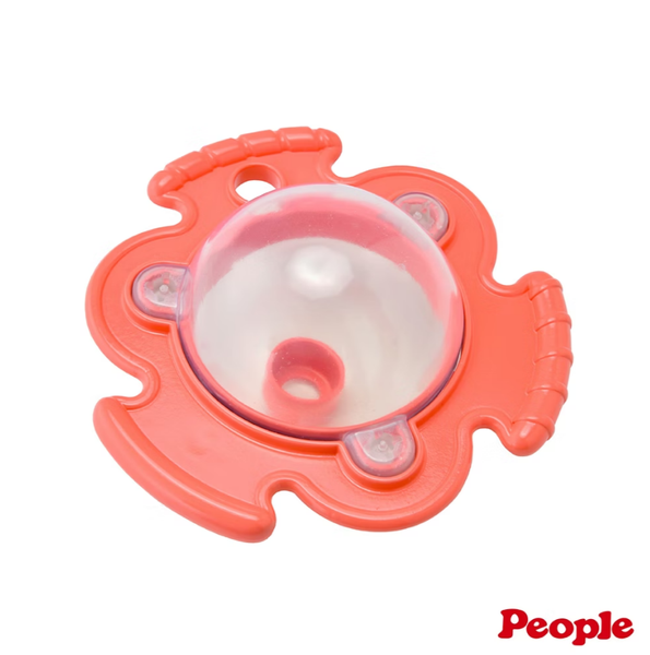 People-飛碟安撫搖鈴(寶寶觀察系列/無塗料/柔軟握柄)(3個月以上~)