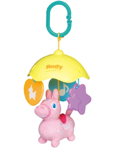 RODY 推車掛飾 推車玩具 布質雨傘掛件組 粉(玩具 推車配件 推車玩具 汽座玩具)