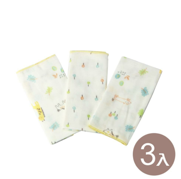 童話森林-負離子紗布手帕3入