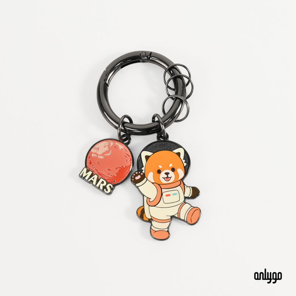 預購｜動物太空人夜光鑰匙圈（火星X小貓熊）