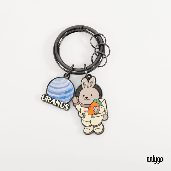 預購｜動物太空人夜光鑰匙圈（天王星X侏儒兔）
