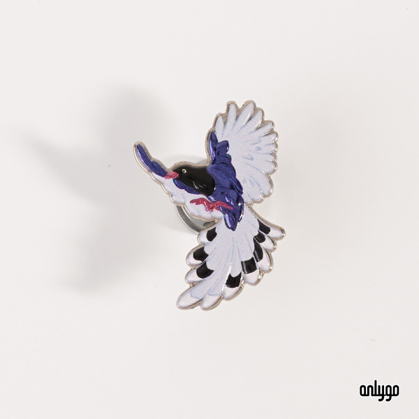 台灣原生動物徽章（台灣藍鵲）