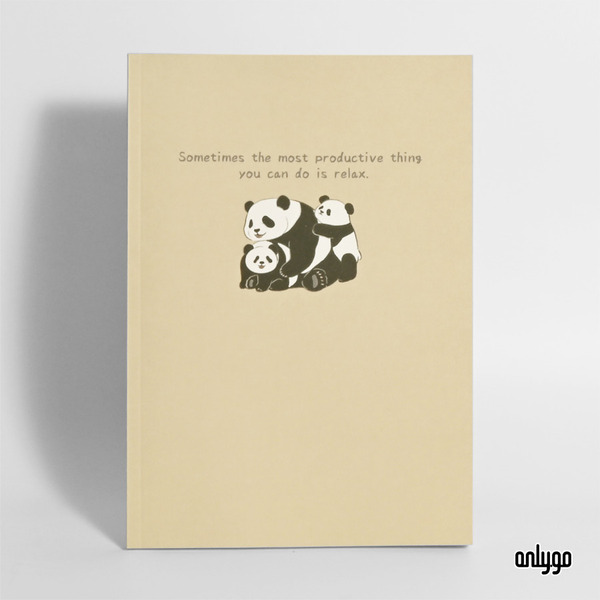 動物筆記本｜大貓熊家族 Sometimes the most productive thing you can do is relax.
