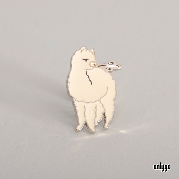 世界動物圖鑑徽章（羊駝）