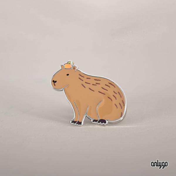 缺貨中｜世界動物圖鑑徽章（水豚）