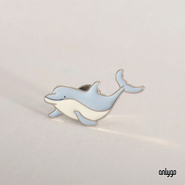 缺貨中｜世界動物圖鑑徽章（瓶鼻海豚）