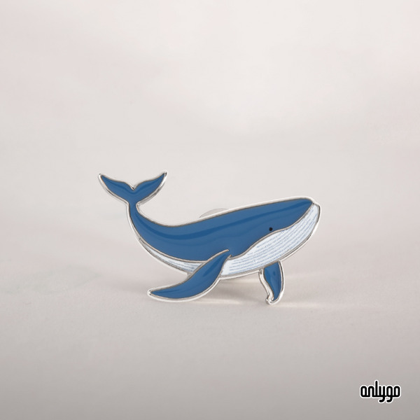 缺貨中｜世界動物圖鑑徽章（藍鯨）