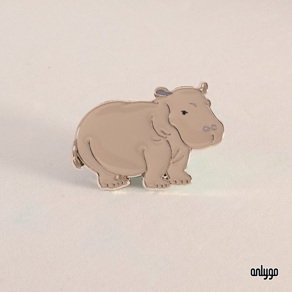 世界動物圖鑑徽章（河馬）