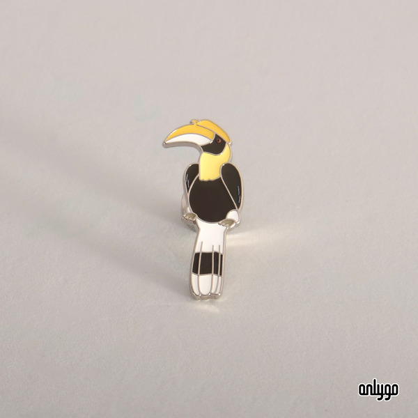 缺貨中｜世界動物圖鑑徽章（印度大犀鳥）