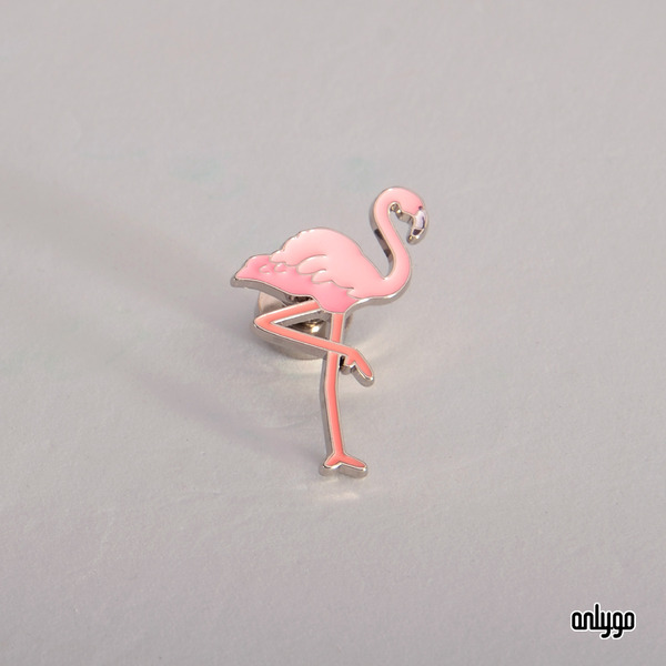 世界動物圖鑑徽章（美洲紅鶴）