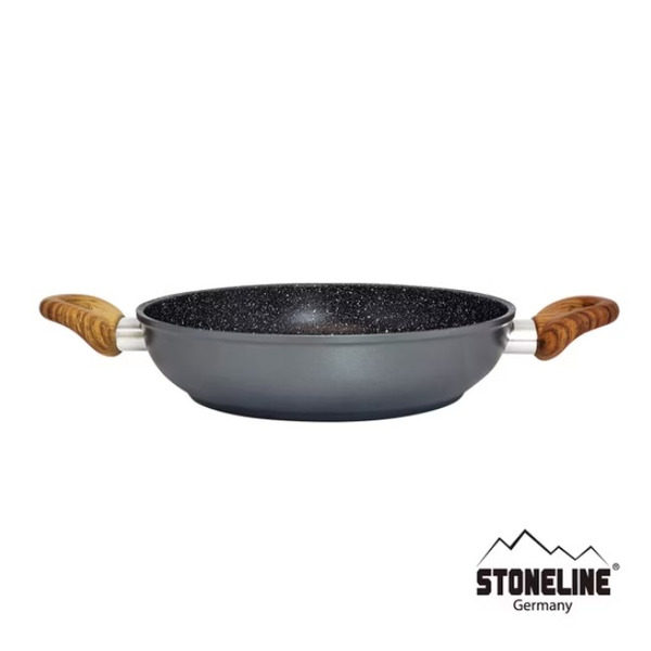 【德國STONELINE】回歸自然系列 天然原石淺湯鍋24cm