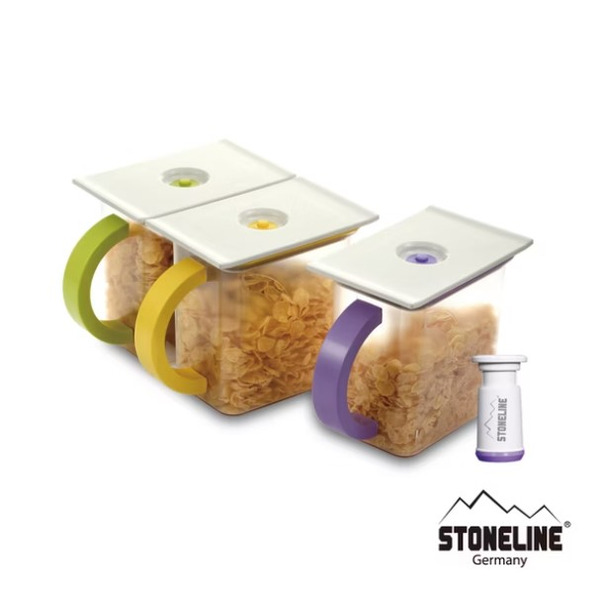 【德國STONELINE】真空儲物罐4件組(含幫浦)