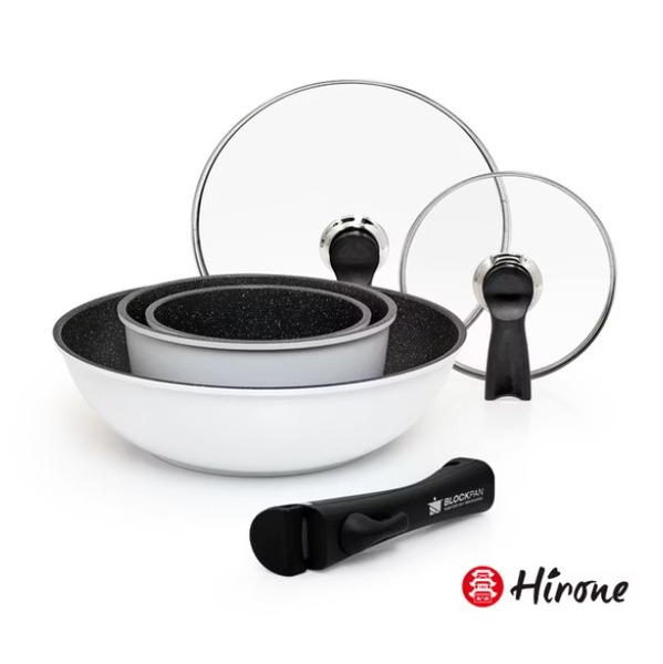 【日本Hirone】積木鍋 日炊陶鑽IH不沾鍋具組