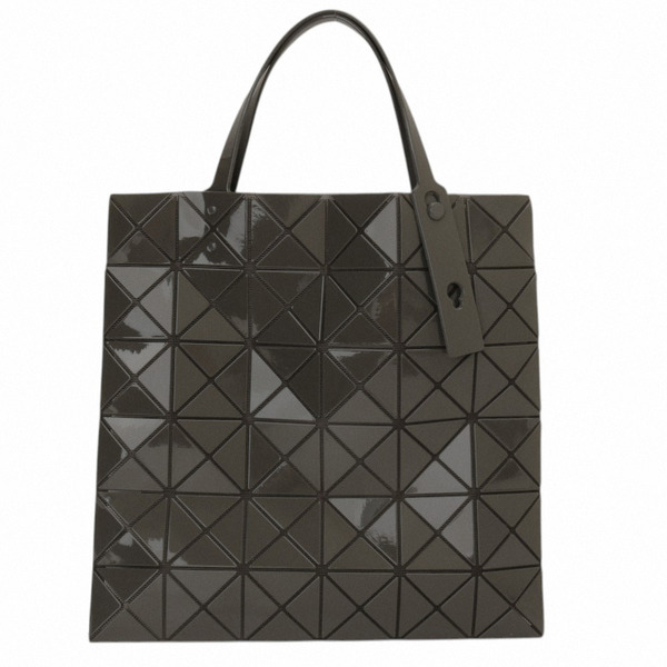 BAOBAO-幾何大方格6x6手提包(碳灰色)亮面