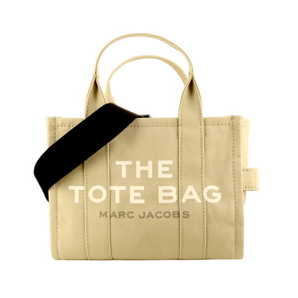 MARC JACOBS-TRAVELER 字母帆布兩用托特包(米黃)小