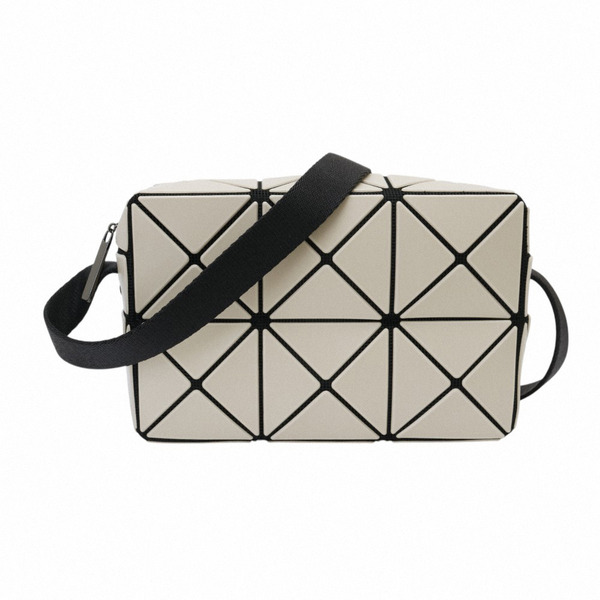 BAOBAO-幾何皮質立方肩/斜背包(奶油黃)mini