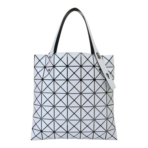 BAOBAO-皮質幾何方格7x7手提包(乳白色)霧面