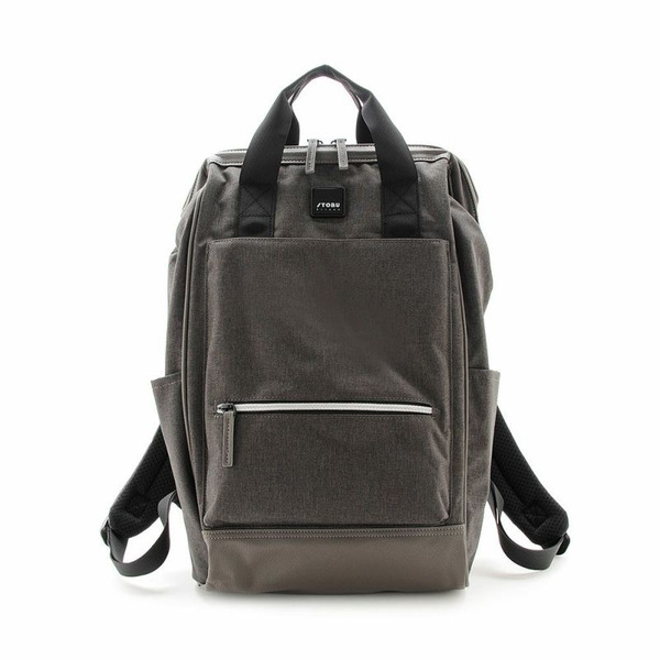 FIRANO-皮標中性2WAY 帆布後背包(黑色)