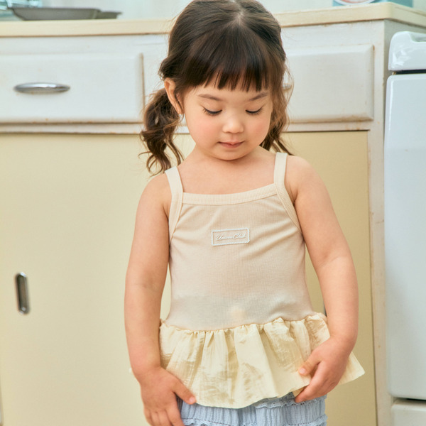 26夏【1st blue】坑條澎澎下擺背心 (3色)