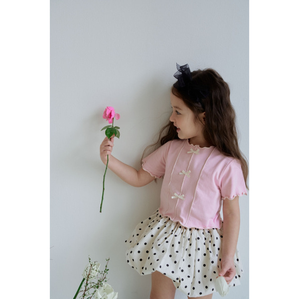 26夏【 MOMOANN】蝴蝶結造型木耳邊短T (2色)