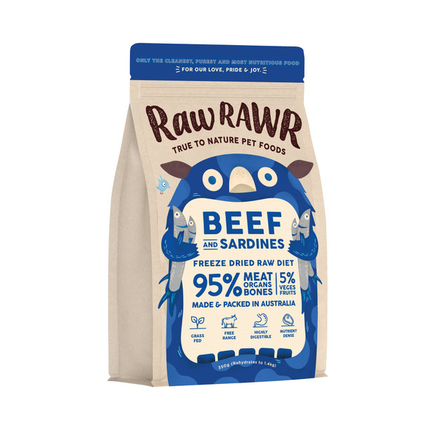 Raw RAWR凍乾主食-牛肉沙丁魚口味