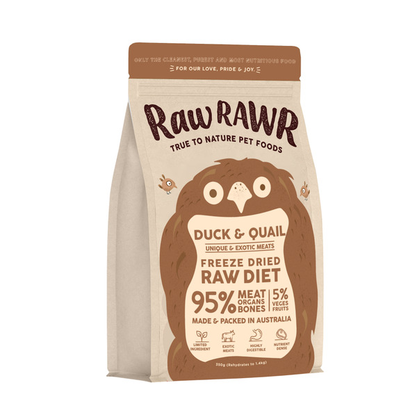 Raw RAWR凍乾主食-鴨肉鵪鶉口味