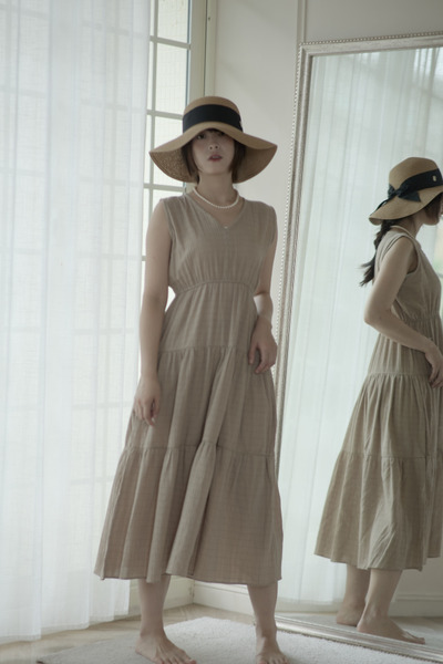 氣質縮腰長洋裝