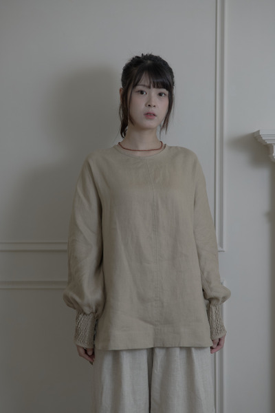 貴氣亞麻長上衣