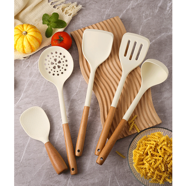 「暖木食光」矽膠廚具五件組