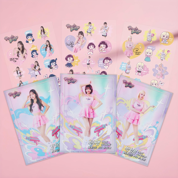 三仙桃-桃氣爆發L型夾*貼紙組