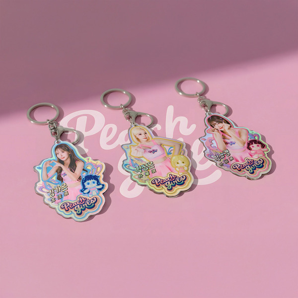 三仙桃-桃氣爆發幻彩鑰匙圈