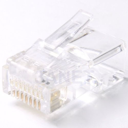 【3ANET】台製 ●RJ45 ●C5e / C6 ●8P8C ●非穿透式水晶頭 ●單件式 / 2件式 ●鍍金 50u ●袋裝