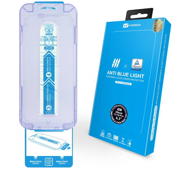 HODA iPhone17/Air 系列抗藍光玻璃保護貼