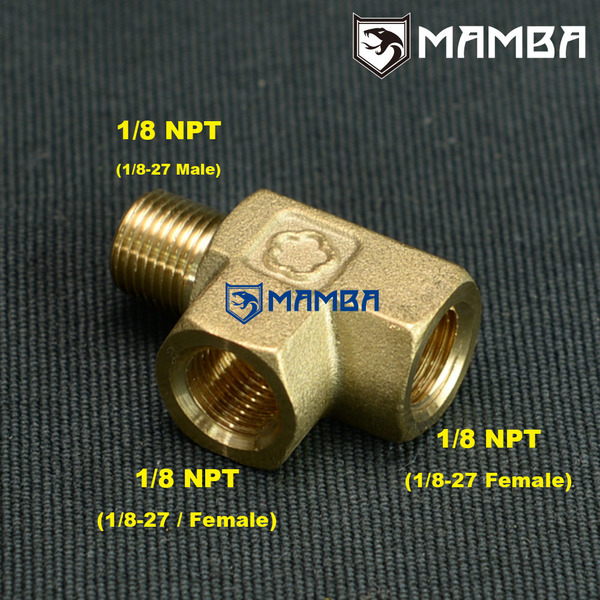 1/8 NPT Oil Pressure Gauge Sensor Adapter Tee Fitting For Honda Subaru Toyota