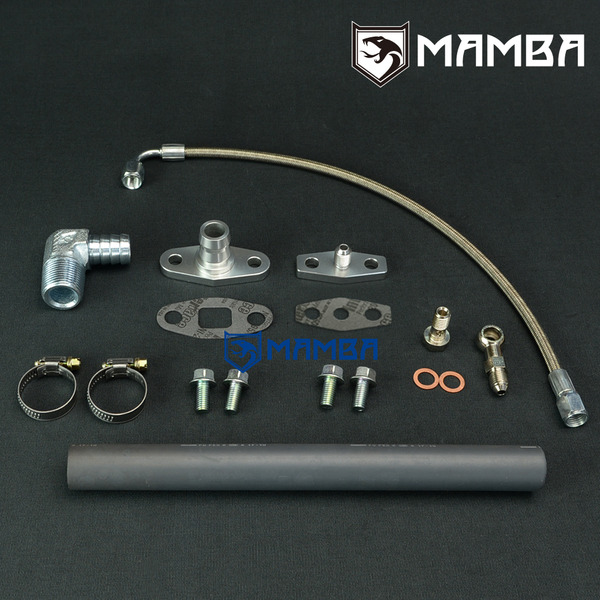 MAMBA Turbocharger Oil Feed & Return Line Kit For Nissan Patrol TD42 GU w/ Hitachi HT18