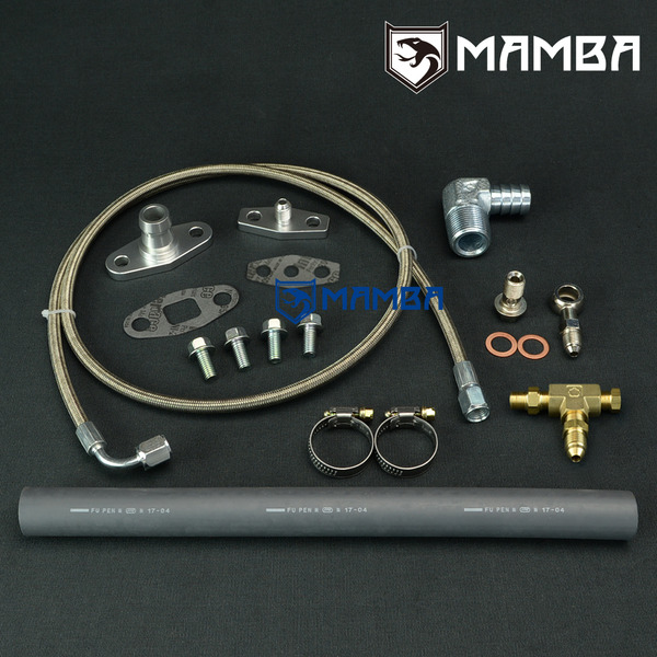 Turbocharger Oil Feed & Return Line Kit for Nissan TD42 GQ with Factory Hitachi HT18