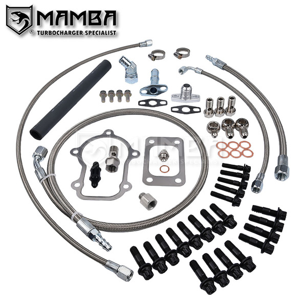 Turbocharger Install Line Kit For Ford Falcon BA BF XR6 FPV F6 Garrett GT3576R GT3582R