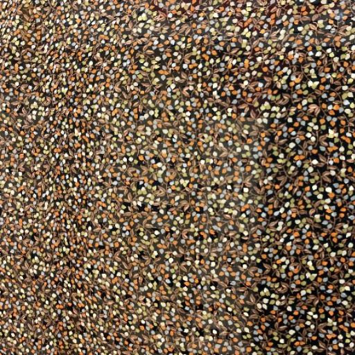 黑色棉紗碎花布