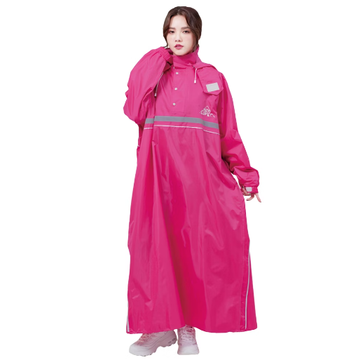 R3半開式雙側開連身雨衣