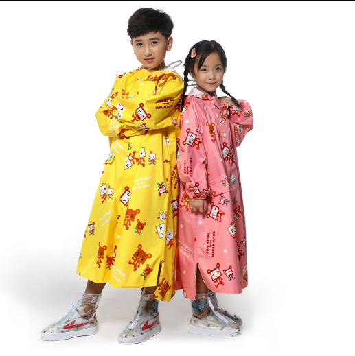 親子豆腐熊寶貝前開式雨衣