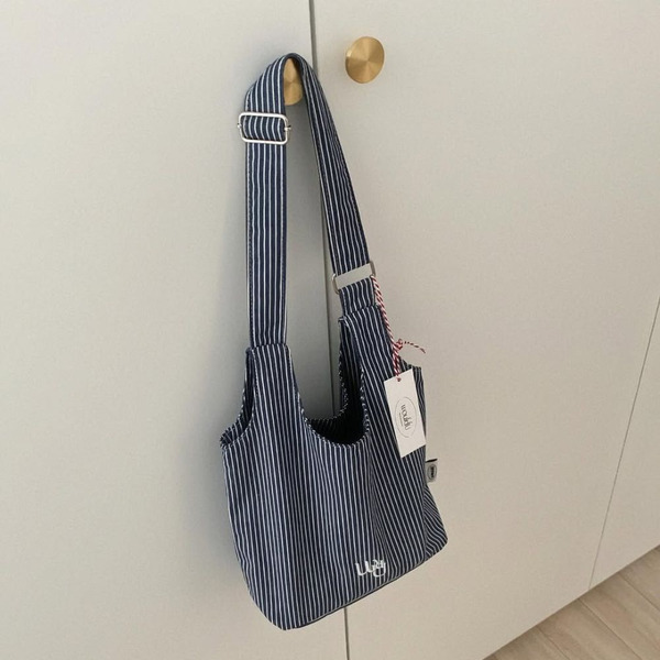 韓系小整齊包・輕量外出袋 / 親子包 (法式條紋)｜would U