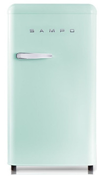 *✨歡迎來電洽詢✨SAMPO聲寶 99公升一級能效歐風復古美型系列定頻右開單門冰箱SR-C10-E/SR-C10-P