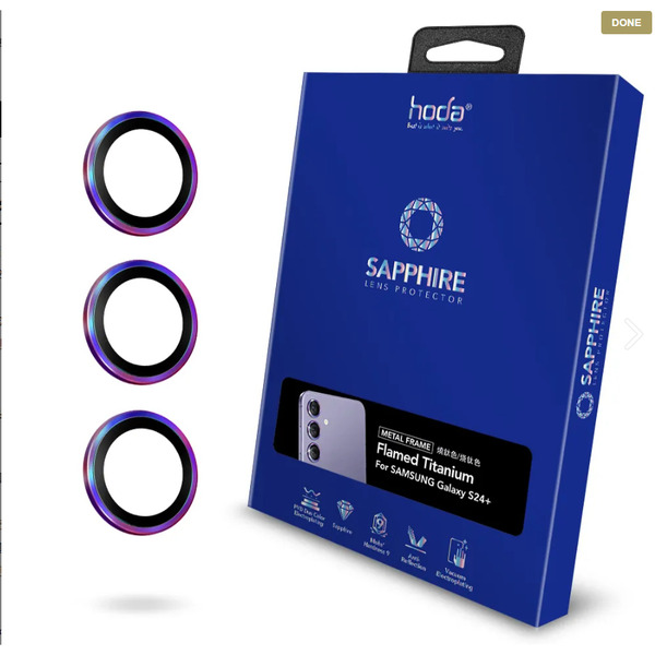 Hoda 好貼 三星 Galaxy S24 / S24 Ultra 藍寶石鏡頭保護貼