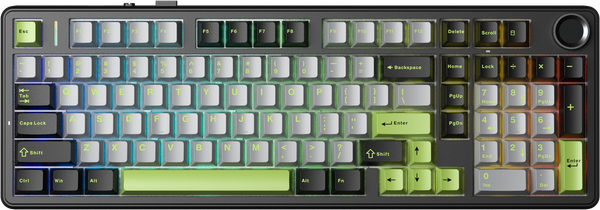 狼蛛 AULA F99pro (黑+淺灰+螢光綠) (灰木軸V3-繁中)