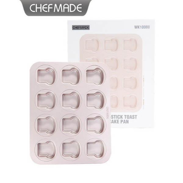 WK10088｜12連吐司造型不沾蛋糕模