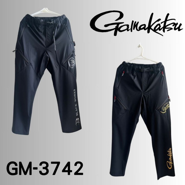 🔥【台南平昇釣具】🔥 GAMAKATSU GM-3742 黑色 BLACKWORKS 吸水速乾 釣魚長褲 GM3742