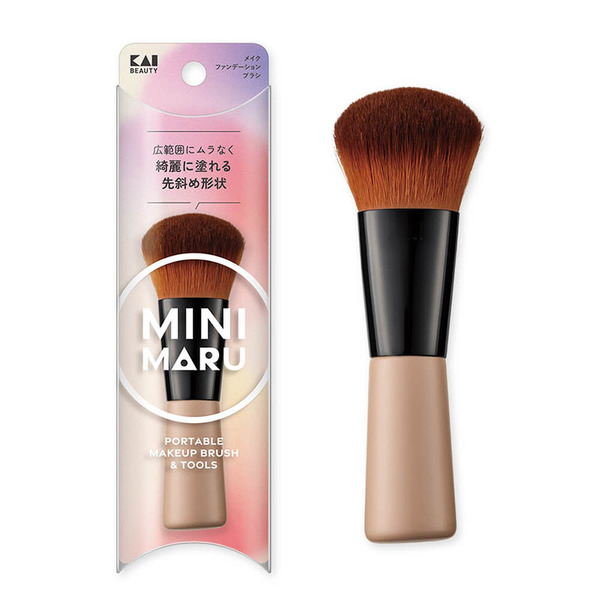 【日本 貝印 KAI 】Mini Maru 粉底刷 刷具 彩妝刷具