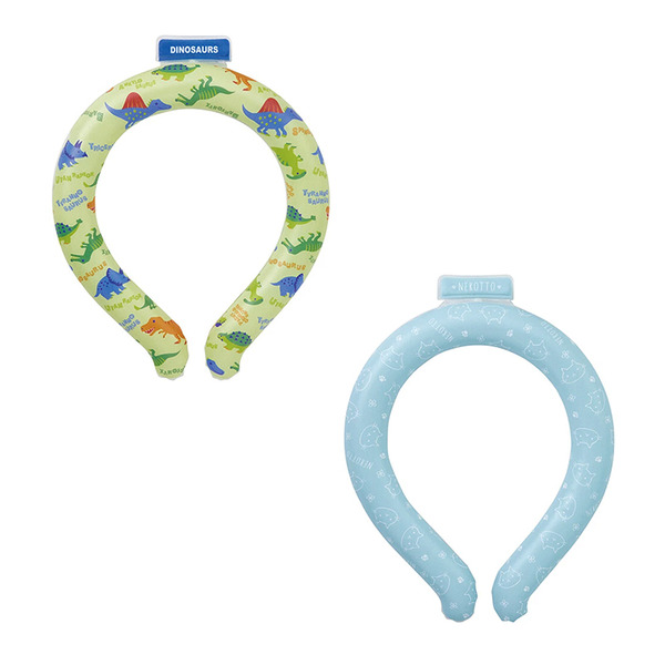 【日本 Skater 】 恐龍/貓咪 涼感凝膠頸圈 (L號) 消暑頸圈 結凍頸圈 降溫頸圈 涼感頸圈 冰涼頸圈 降溫頸圈 冰頸圈